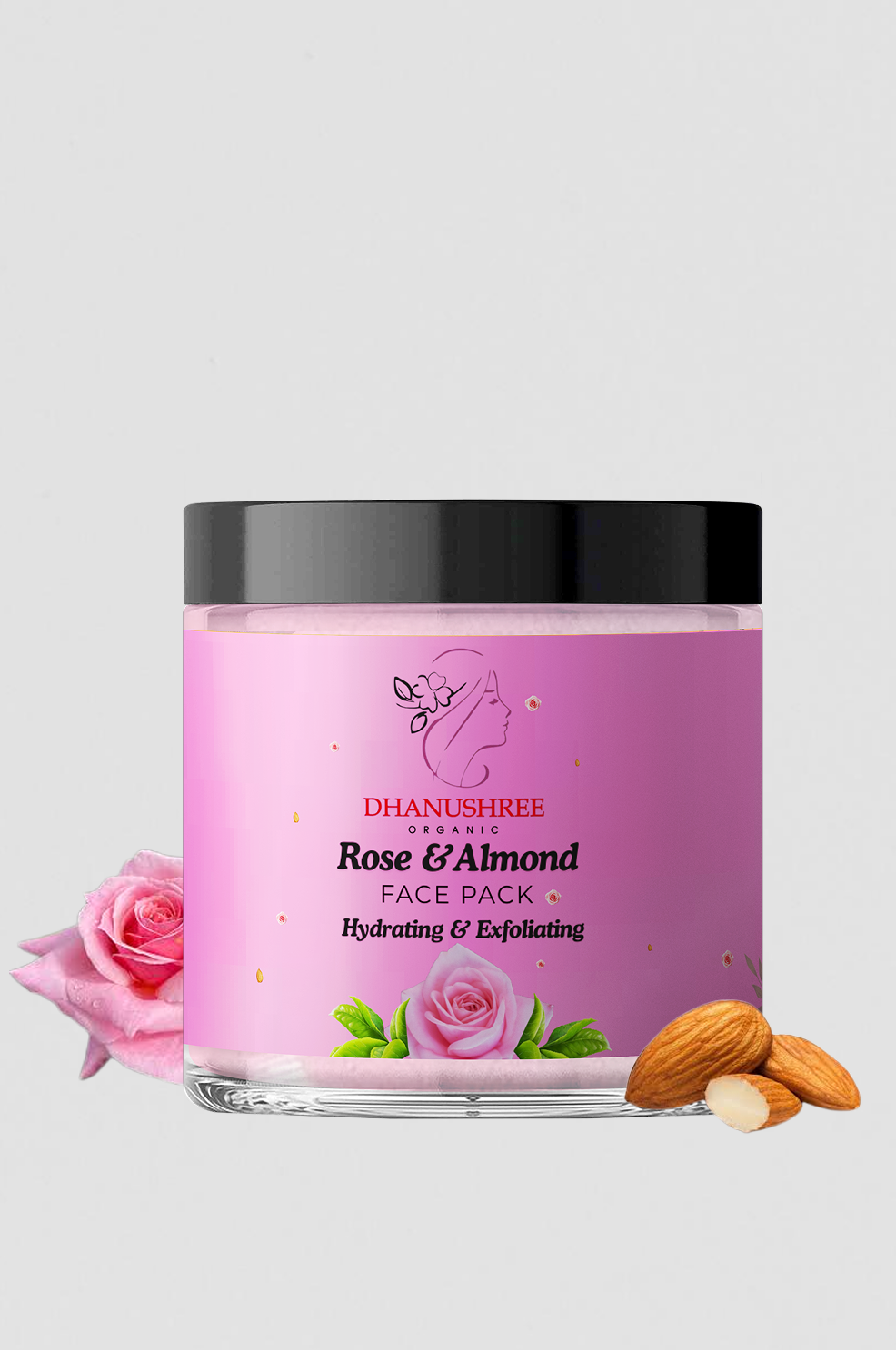 Rose & almond face pack